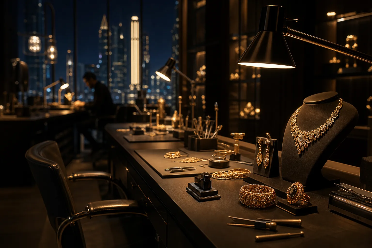 OctaDiam atelier at night